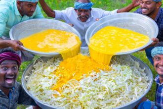 EGGS with CABBAGE | Vegetables with Egg Recipe Cooking in Village | Quick and Easy Omelette Recipe