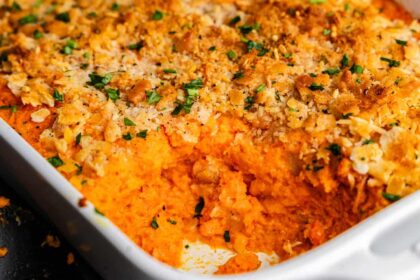 Cheesy Carrot Casserole - The Stay At Home Chef