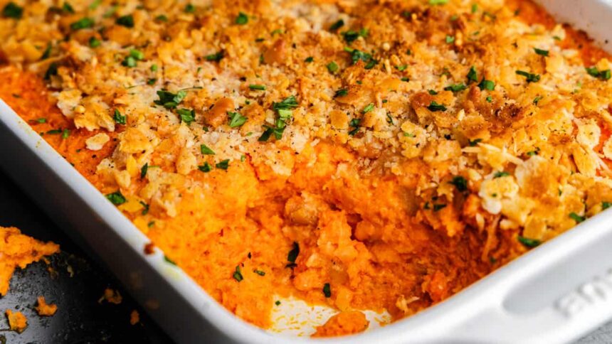 Cheesy Carrot Casserole - The Stay At Home Chef