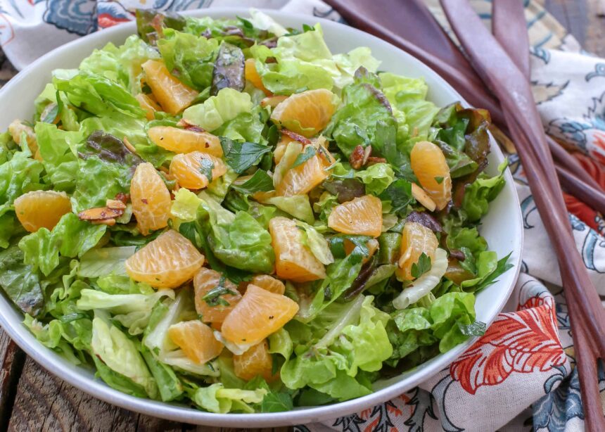 Orange Parsley Salad with White Balsamic Vinaigrette