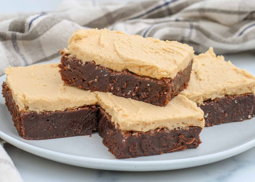 Brownies with Peanut Butter Frosting