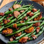 Glazed Green Beans with Bacon and Water Chestnuts