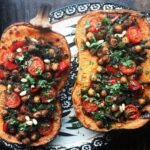 Chickpea and Mushroom Stuffed Butternut Squash