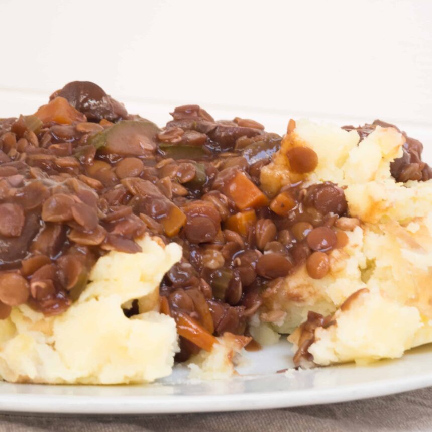 Rich Mushroom And Lentil Stew Over Creamy Mash [Vegan, Gluten-Free] – One Green Planet