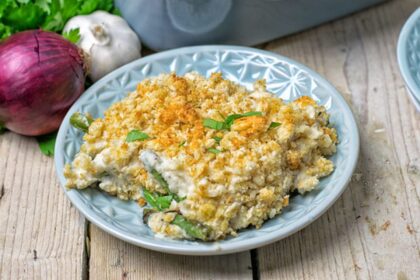 Mashed Cauliflower Green Bean Casserole [Vegan, Gluten-Free] – One Green Planet