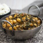 Palak Chole (Indian Spinach and Chickpea Curry) [Vegan, Gluten-Free]