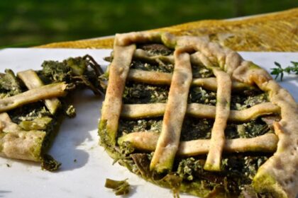 Artichoke and Walnut Pesto Pie