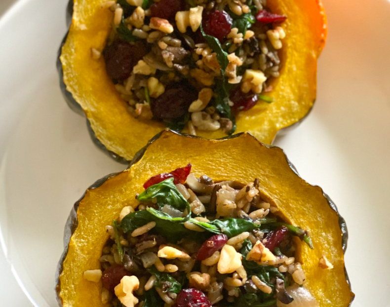 Wild Rice Stuffed Acorn Squash [Vegan] – One Green Planet