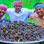 50 KG MUSSELS | River Mussels Fry Recipe Cooking & Eating In Village | Rare Healthy Recipe