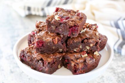 Cranberry Brownies - Barefeet in the Kitchen