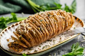 Garlic Herb Hasselback Potatoes - The Stay At Home Chef