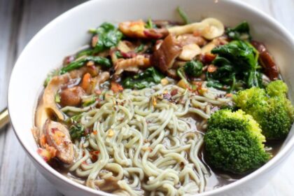 Mushroom and Vegetable Ramen Soup