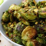 Roasted Italian Brussels with Arugula Pistachio Pesto [Vegan] – One Green Planet