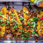 Miso-Glazed Eggplant With Spicy Chickpeas