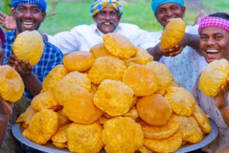 POORI | King Of Poori Recipe | Wheat Poori Recipe Cooking in Village | Crispy Fluffy Puri Recipe