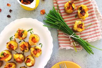 Twice-Baked Potato Bites With Coconut Bacon [Vegan] – One Green Planet