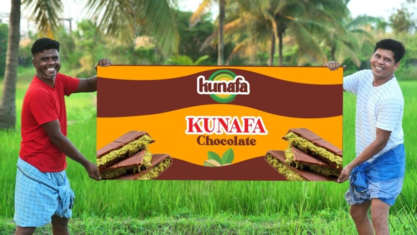 KUNAFA CHOCOLATE | 6 Feet Biggest Kunafa Chocolate Recipe | Trenting Chocolate