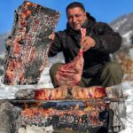 Tender And Very Juicy Steaks Cooked Between Two Hot Logs! Mountain Life