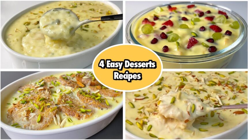 4 Easy Dessert Recipes That any one can make in Minutes 😍