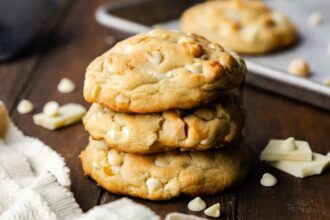 Bakery Style White Chocolate Macadamia Nut Cookies