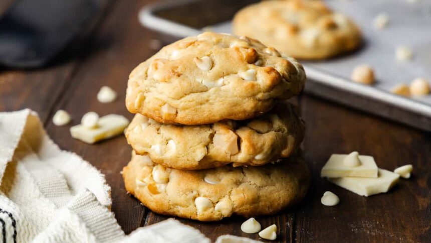 Bakery Style White Chocolate Macadamia Nut Cookies