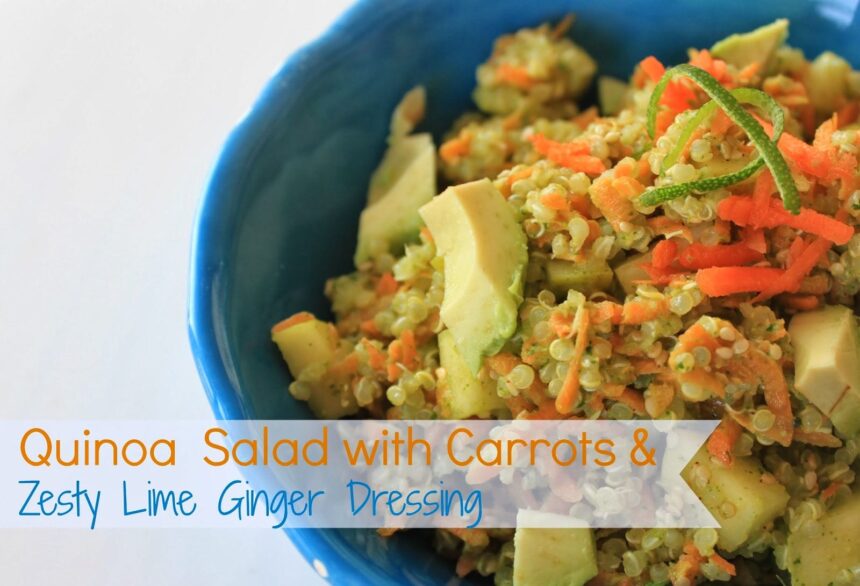 Quinoa Carrot Salad With Lime and Ginger Dressing [Vegan] – One Green Planet