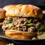 Ground Beef Cheesesteak - The Stay At Home Chef