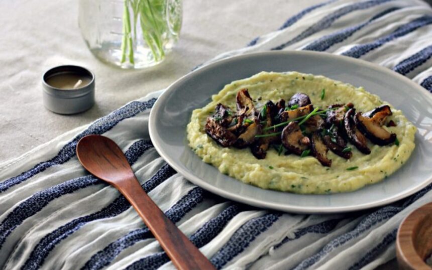 Roasted Shiitake With Celeriac Potato Purée [Vegan, Grain-Free] – One Green Planet