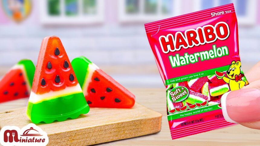 Amazing Miniature Watermelon Jelly With Haribo Recipe | ASMR Cooking Mini Food