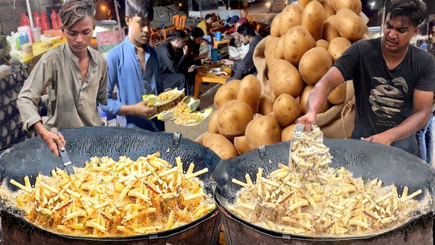 AMAZING EGG FRENCH FRIES MAKING & RECIPE | BIGGEST STREET FRENCH FRIES SELLER