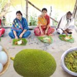 হাঁসের ডিম দিয়ে এঁচোর রান্না সাথে পাঁচমিসেলি সবজি দিয়ে পালংডাটা রেসিপি || duck egg curry