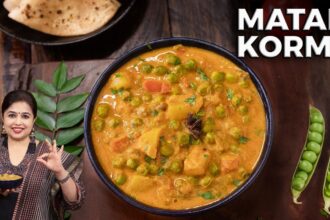 Matar Korma | Aloo Matar Recipe | Potato Green Peas Curry | Veg Korma | Easy Side dish for Chapathi