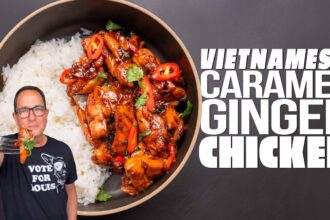 VIETNAMESE CARAMEL GINGER CHICKEN (AN EPIC ONE PAN DINNER!) | SAM THE COOKING GUY