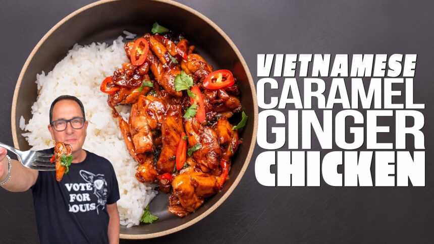 VIETNAMESE CARAMEL GINGER CHICKEN (AN EPIC ONE PAN DINNER!) | SAM THE COOKING GUY