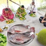 তেলাপিয়া মাছের ঝালদা, বেতোশাকের ডাল আর এঁচোড়ের নিরামিষ রান্না সাথে দুপুরের খাওয়া দাওয়া