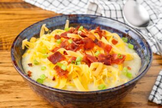 Creamy Cauliflower Potato Soup - Barefeet in the Kitchen