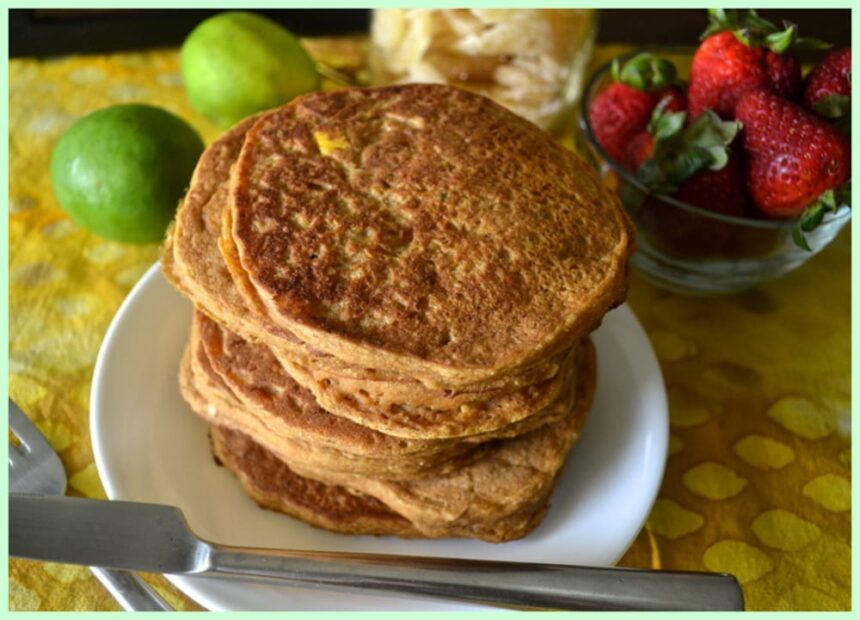 Sugar and Oil Free Mango Lime Pancakes with Ginger and Coconut [Vegan] – One Green Planet