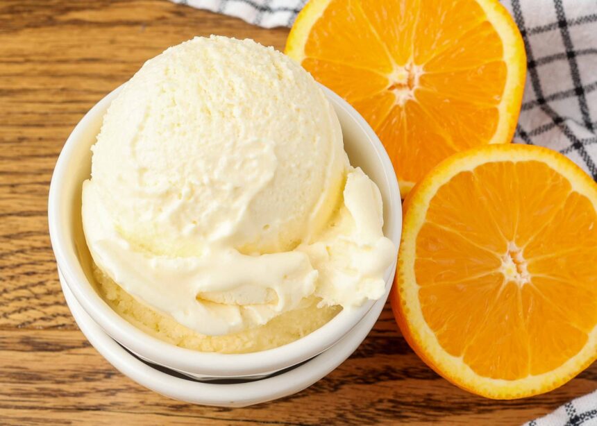 Orange Ice Cream - Barefeet in the Kitchen