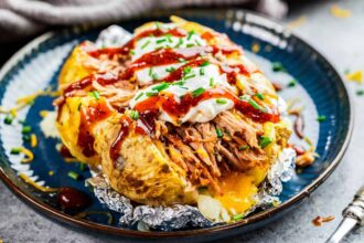 Pulled Pork Loaded Potato - The Stay At Home Chef