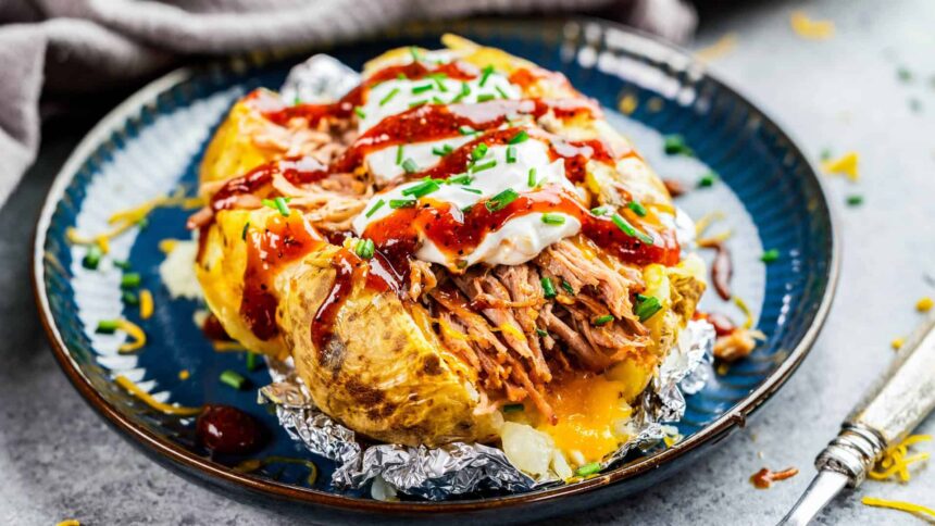 Pulled Pork Loaded Potato - The Stay At Home Chef