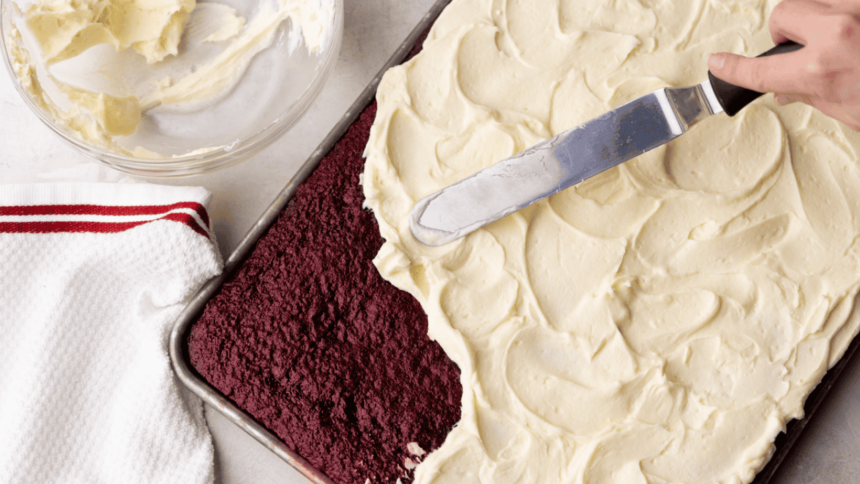 Red Velvet Sheet Cake - The Stay At Home Chef