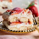 Strawberries and Cream Tiramisu - The Stay At Home Chef