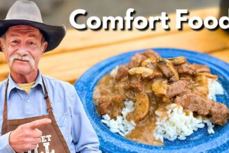 Creamy Beef Tips and Rice with Gravy
