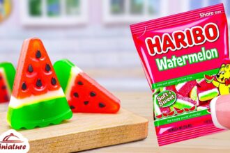 Amazing Miniature Watermelon Jelly With Haribo Recipe | ASMR Cooking Mini Food
