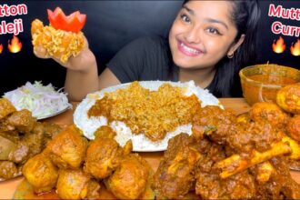 SPICY MUTTON CURRY 🔥 SPICY CHICKEN CURRY 🍗 SPICY MUTTON KALEJI CURRY AND SPICY EGG CURRY WITH RICE