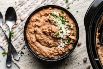 Slow Cooker Refried Beans - The Stay At Home Chef