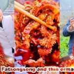 mukbang | Songsong made a full chili banquet for Ermao🔥and Ermao was very satisfied