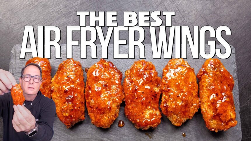 THE BEST AIR FRYER CHICKEN WINGS! | SAM THE COOKING GUY