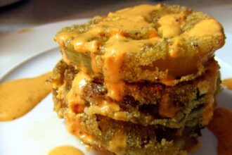 Fried Green Tomatoes With Red Pepper Aioli [Vegan] – One Green Planet