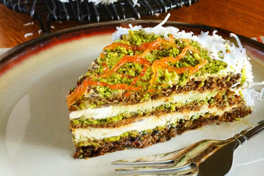 Passion Fruit, Matcha, and Coconut Layer Cake [Vegan] – One Green Planet